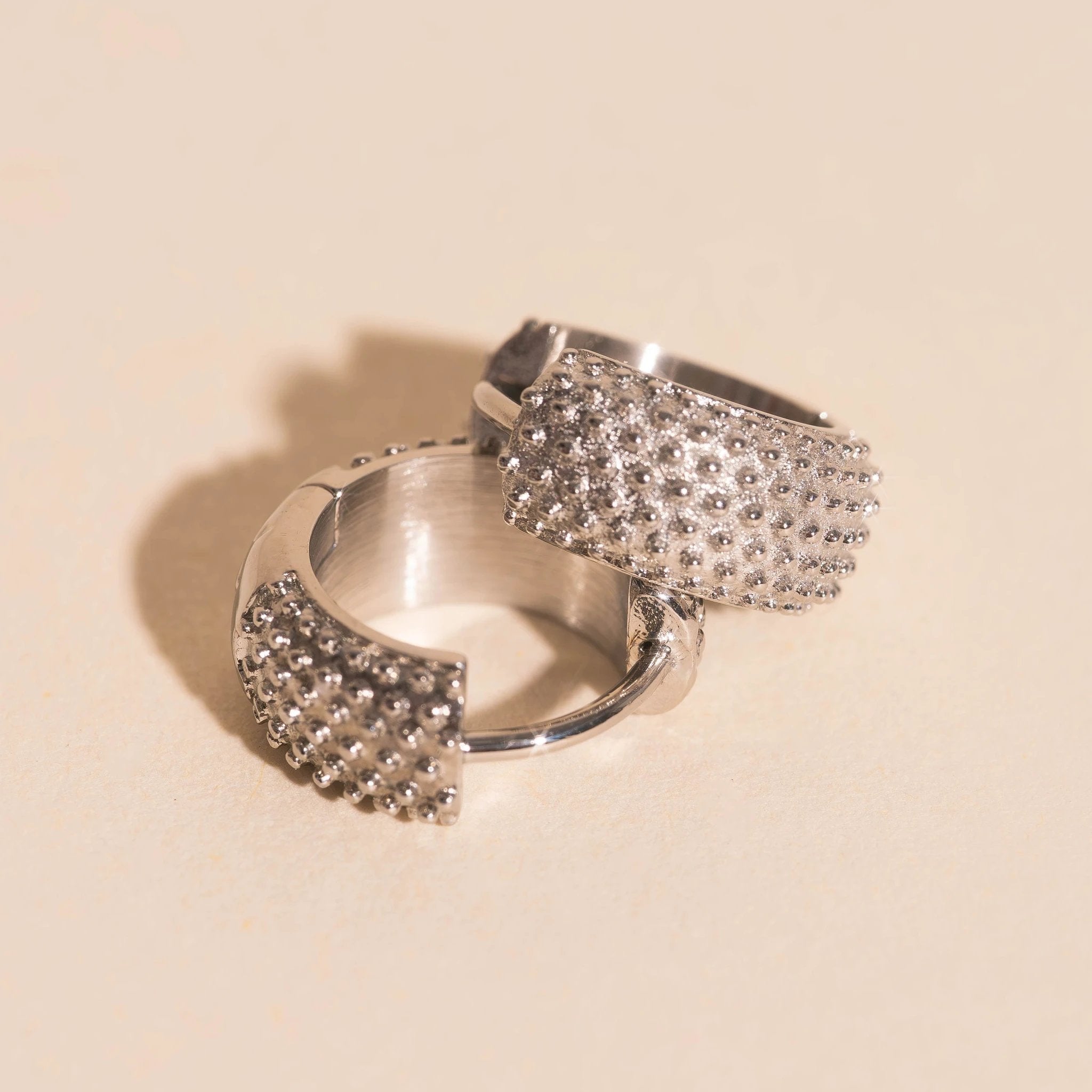 Party Super Chunky Huggie Hoop Earrings by Oh Clementine