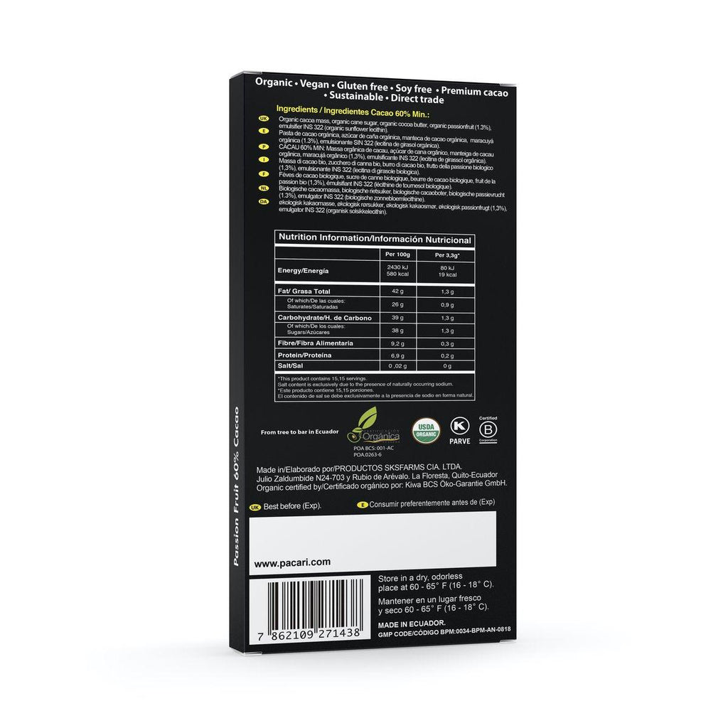 Passion Fruit Organic Chocolate Bar Chocolate La Vie Bien Passion Fruit Organic Chocolate Bar