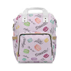 Pastel French Macarons Print Diaper Backpack with French phrases, Cute Pastel Baby Bag for New Parents Bags La Vie Bien Pastel French Macarons Print Diaper Backpack with French phrases, Cute Pastel Baby Bag for New Parents