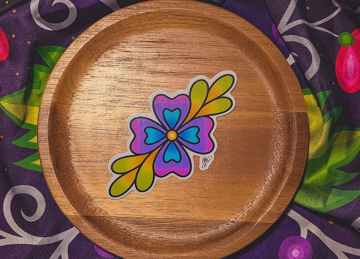 Pastel Pink/Purple Flower Sticker La Vie Bien Pastel Pink/Purple Flower Sticker