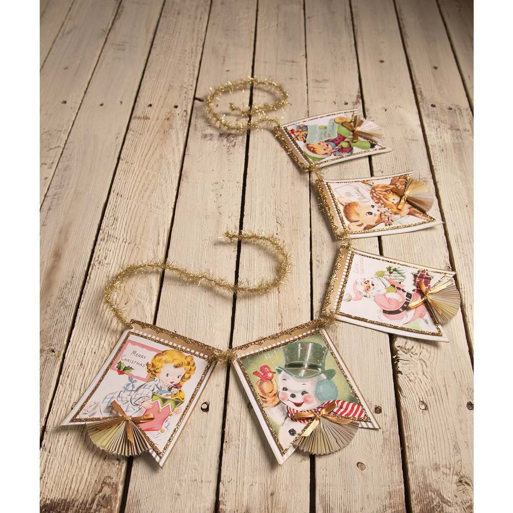 Pastel Retro Garland by Bethany Lowe Designs Seasonal & Holiday Decorations La Vie Bien Pastel Retro Garland by Bethany Lowe Designs