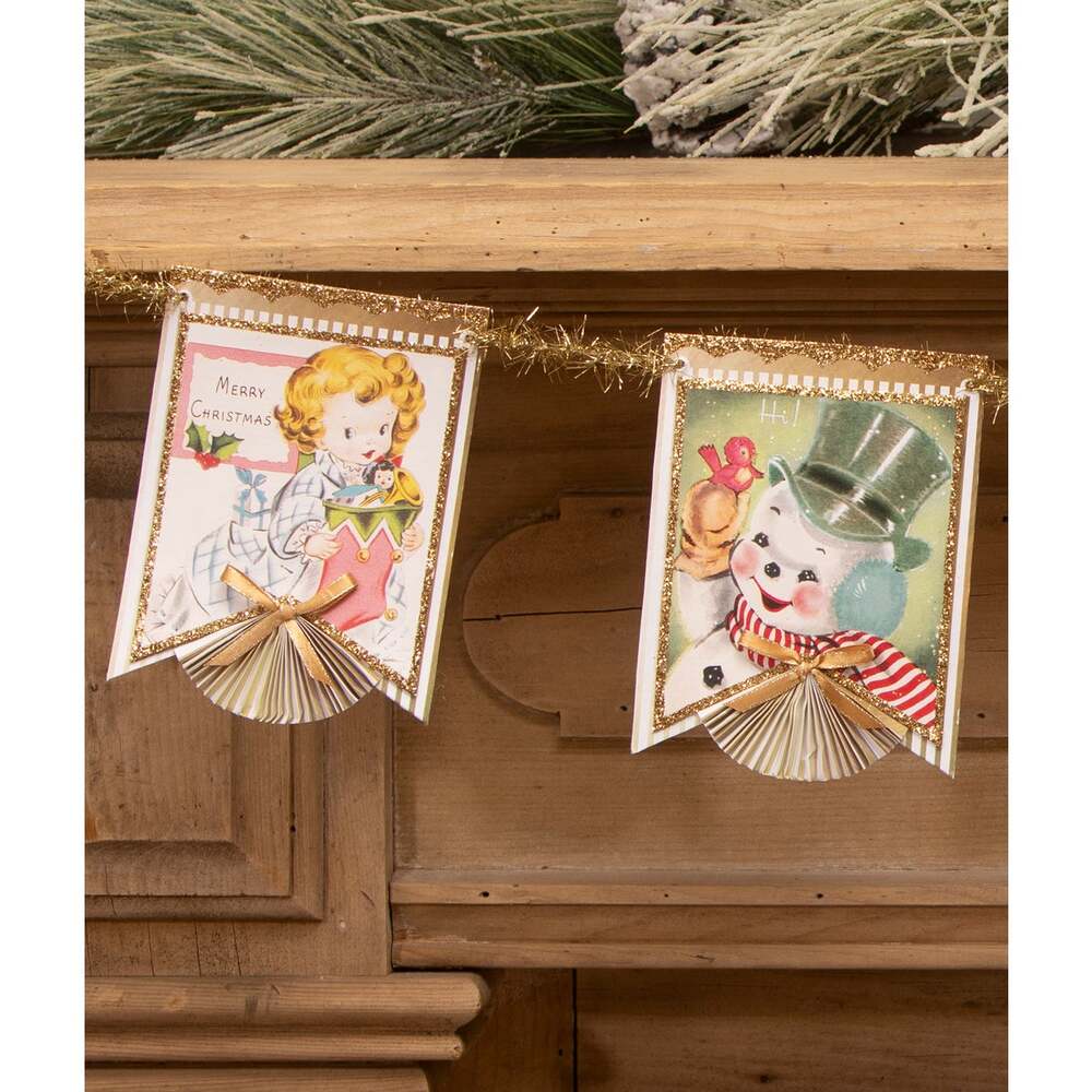 Pastel Retro Garland by Bethany Lowe Designs Seasonal & Holiday Decorations La Vie Bien Pastel Retro Garland by Bethany Lowe Designs