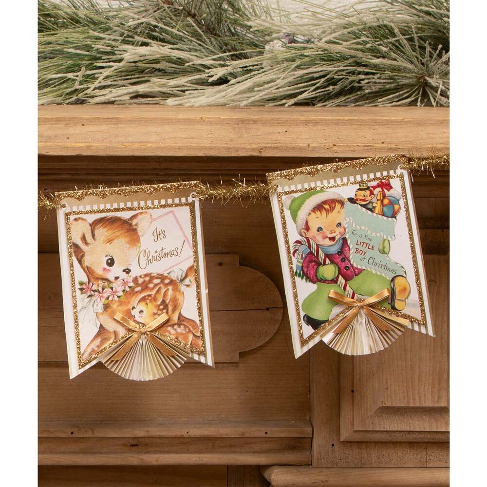 Pastel Retro Garland by Bethany Lowe Designs Seasonal & Holiday Decorations La Vie Bien Pastel Retro Garland by Bethany Lowe Designs