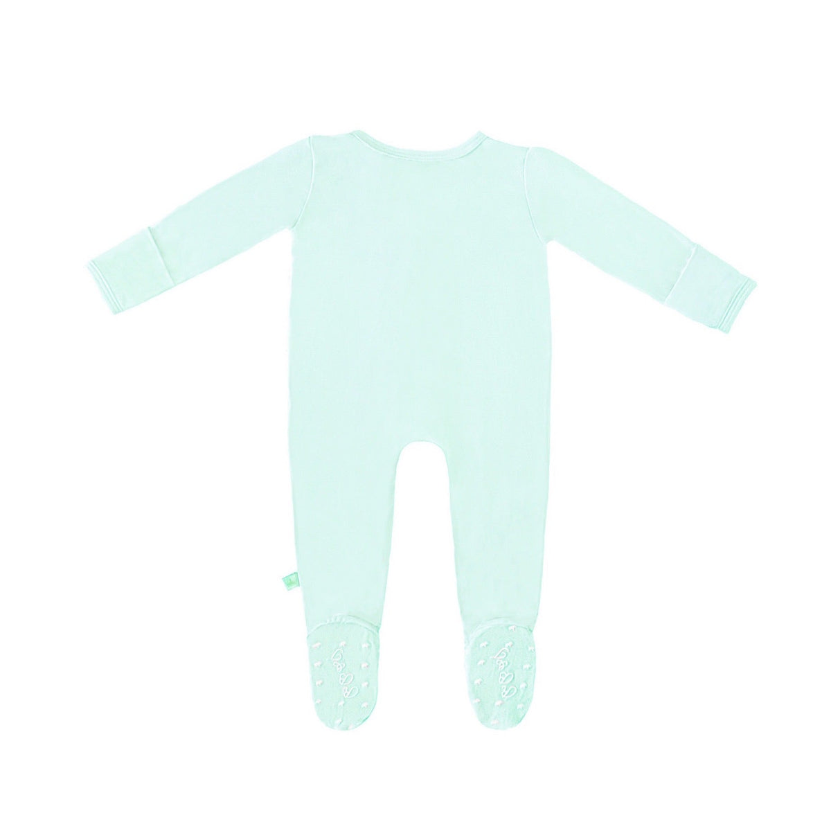 Pastel Seafoam Bamboo Solid Footed Zippered Onesie Onesie La Vie Bien Pastel Seafoam Bamboo Solid Footed Zippered Onesie
