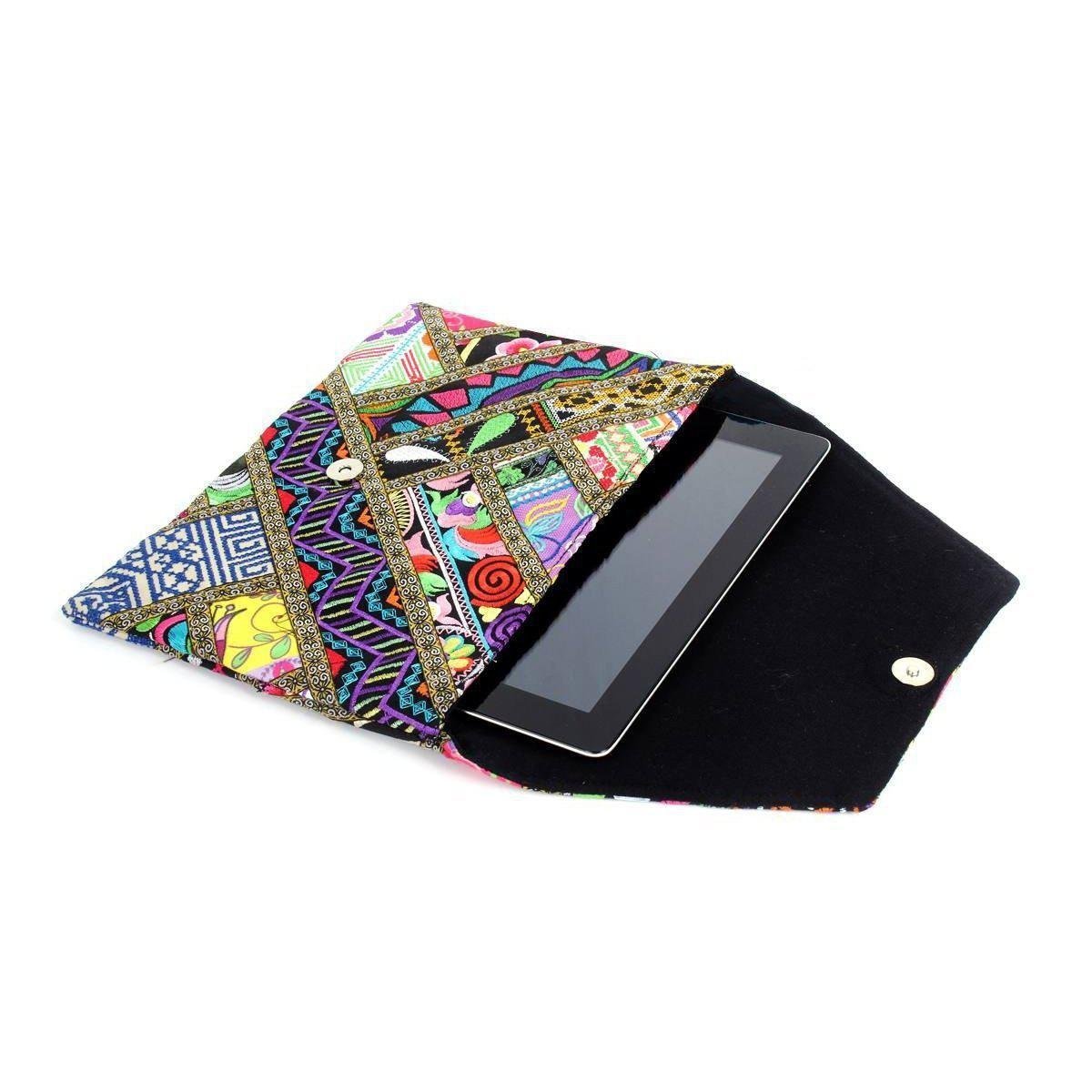 Patchwork Embroidered Clutch / iPad Bag - Thailand Bags La Vie Bien Patchwork Embroidered Clutch / iPad Bag - Thailand