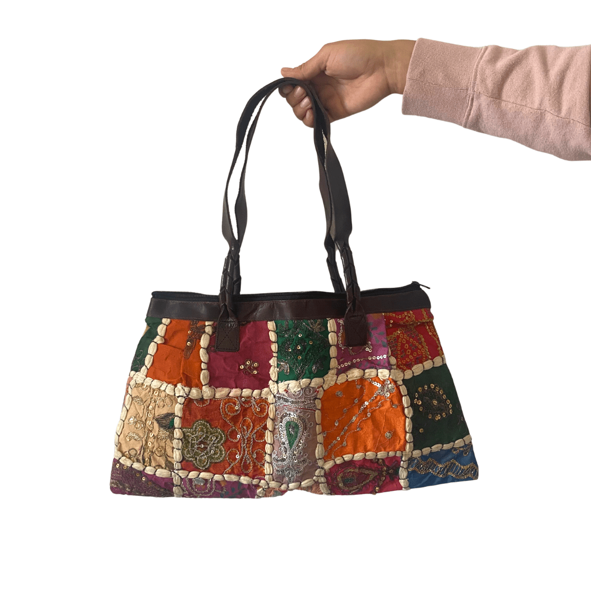Patchwork Vintage Indian Fabric Shoulder Handbag - Thailand Bags La Vie Bien Patchwork Vintage Indian Fabric Shoulder Handbag - Thailand