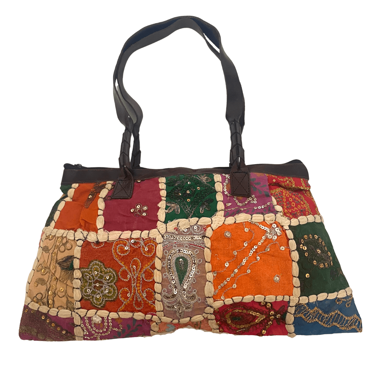 Patchwork Vintage Indian Fabric Shoulder Handbag - Thailand Bags La Vie Bien Patchwork Vintage Indian Fabric Shoulder Handbag - Thailand