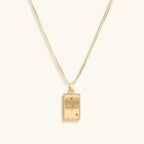 Patient Progress - White Enamel Taurus Card Necklace by Karma and Luck
