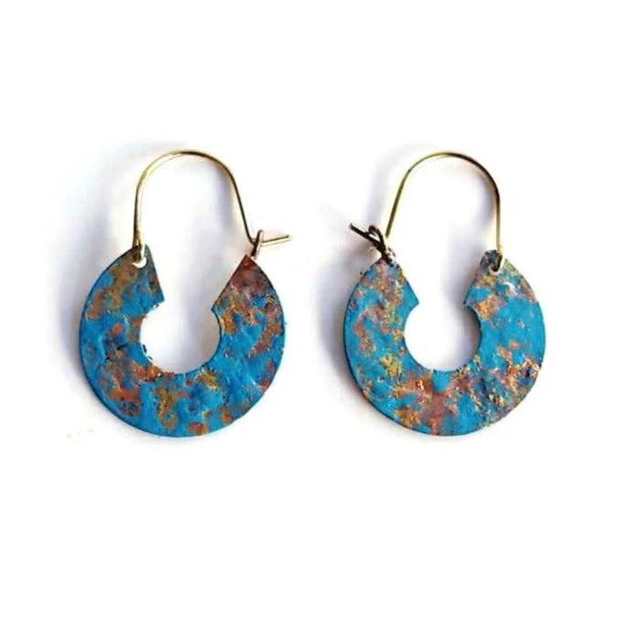 Patina Hammered Hoops by Fair Anita
