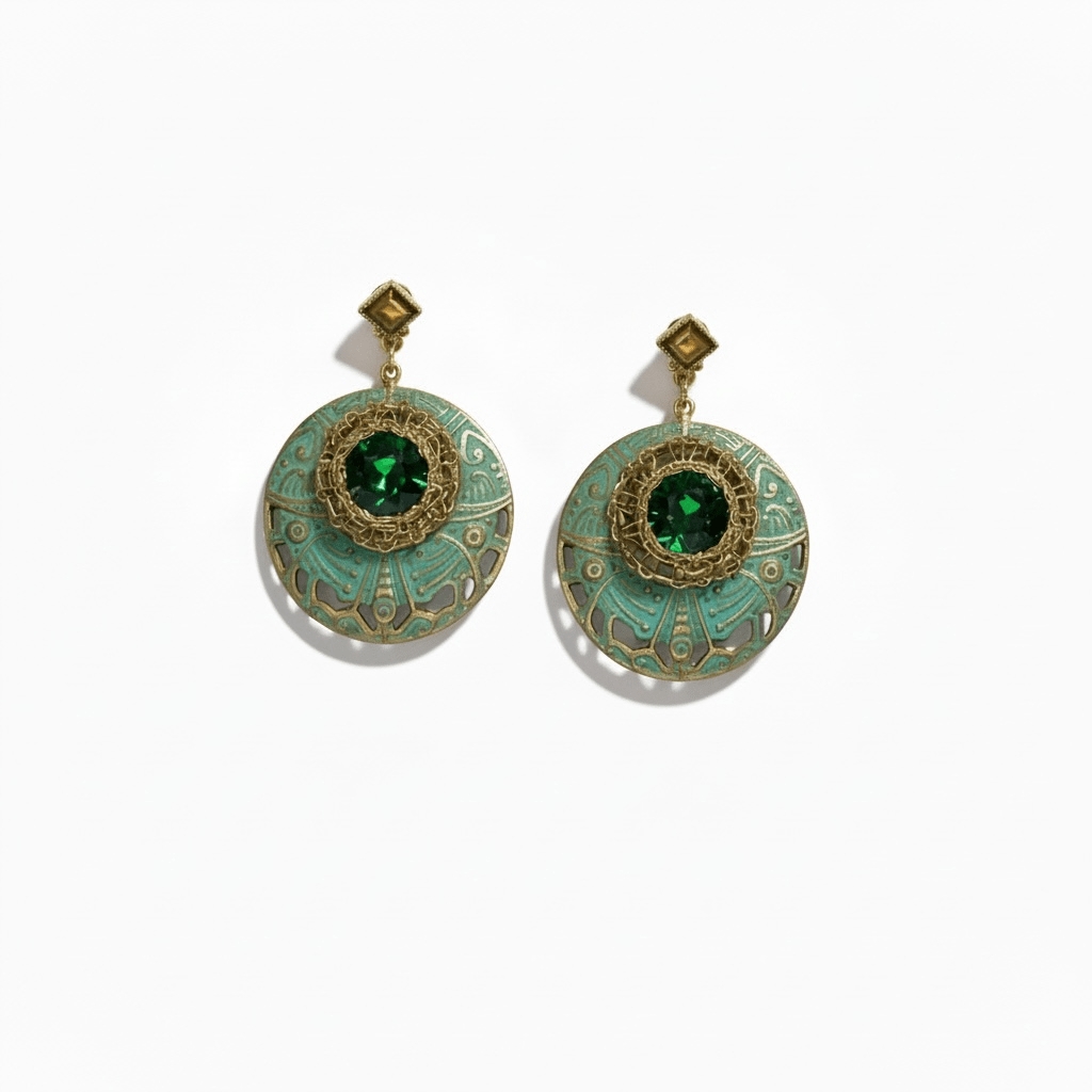 Patine Bronze Earrings Earrings La Vie Bien Patine Bronze Earrings