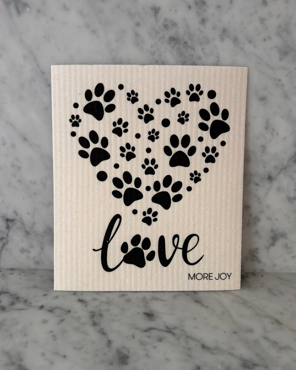 Paw Print Heart Swedish Dishcloth | Dog Lovers Swedish Dishcloths La Vie Bien Paw Print Heart Swedish Dishcloth | Dog Lovers
