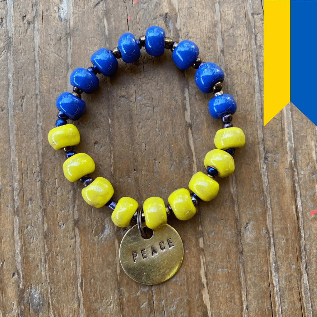 Peace Bracelet for Ukraine Bracelet La Vie Bien Peace Bracelet for Ukraine