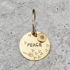PEACE Brass Keychain La Vie Bien PEACE Brass Keychain