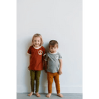 Peace Embroidered Ringer Tee in Moon for Kids by Polished Prints