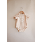Peace Floral Organic Cotton Baby Bodysuit by Polished Prints