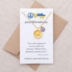 Peace For Ukraine Gold Plated Necklace Necklaces - Fine La Vie Bien Peace For Ukraine Gold Plated Necklace