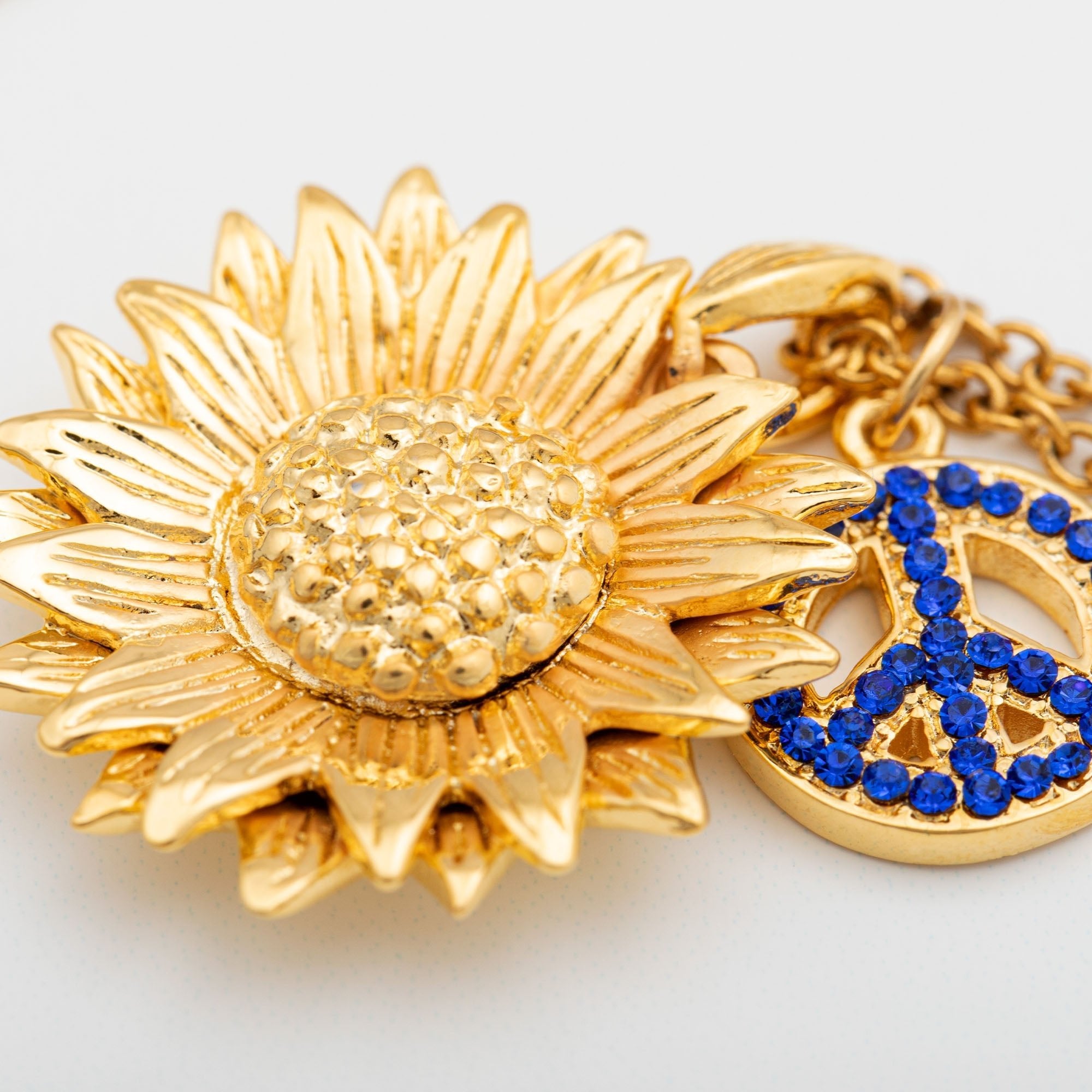 Peace For Ukraine Gold Plated Necklace Necklaces - Fine La Vie Bien Peace For Ukraine Gold Plated Necklace
