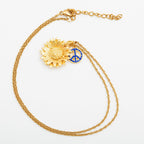 Peace For Ukraine Gold Plated Necklace Necklaces - Fine La Vie Bien Peace For Ukraine Gold Plated Necklace