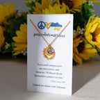 Peace For Ukraine Gold Plated Necklace Necklaces - Fine La Vie Bien Peace For Ukraine Gold Plated Necklace