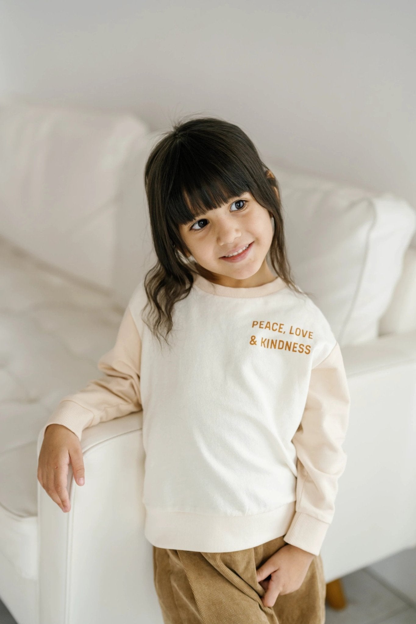 Peace, Love and Kindness Pullover by Polished Prints