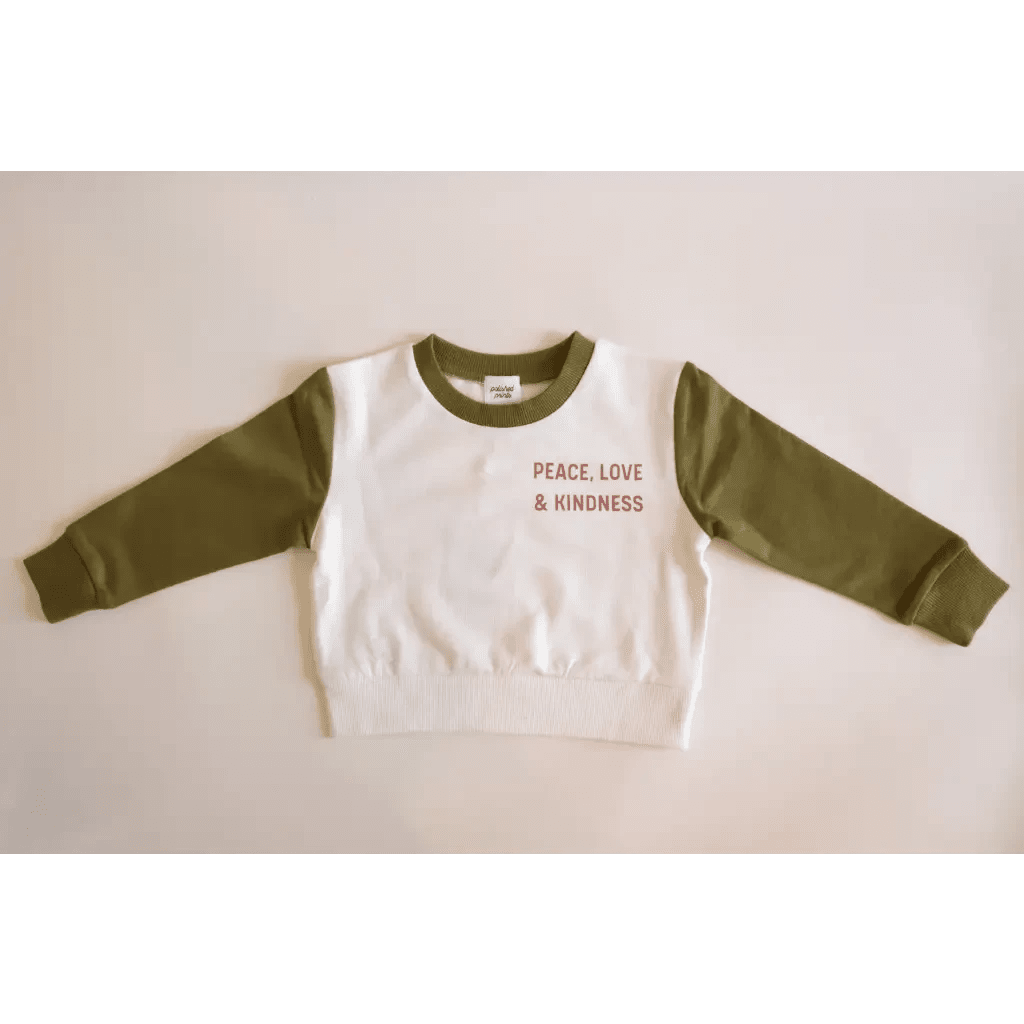Peace, Love and Kindness Pullover by Polished Prints