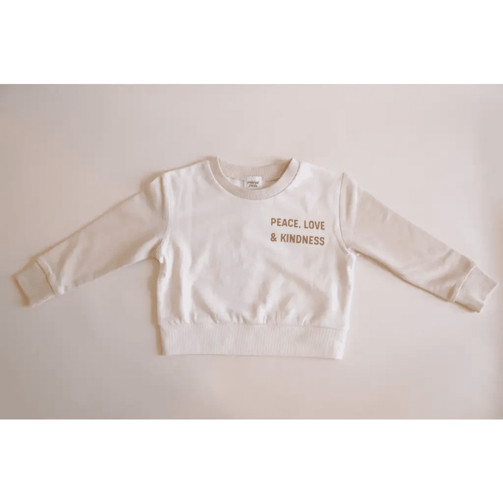 Peace, Love and Kindness Pullover by Polished Prints