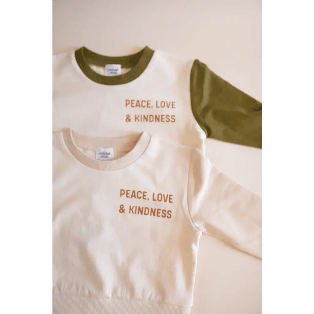 Peace, Love and Kindness Pullover by Polished Prints