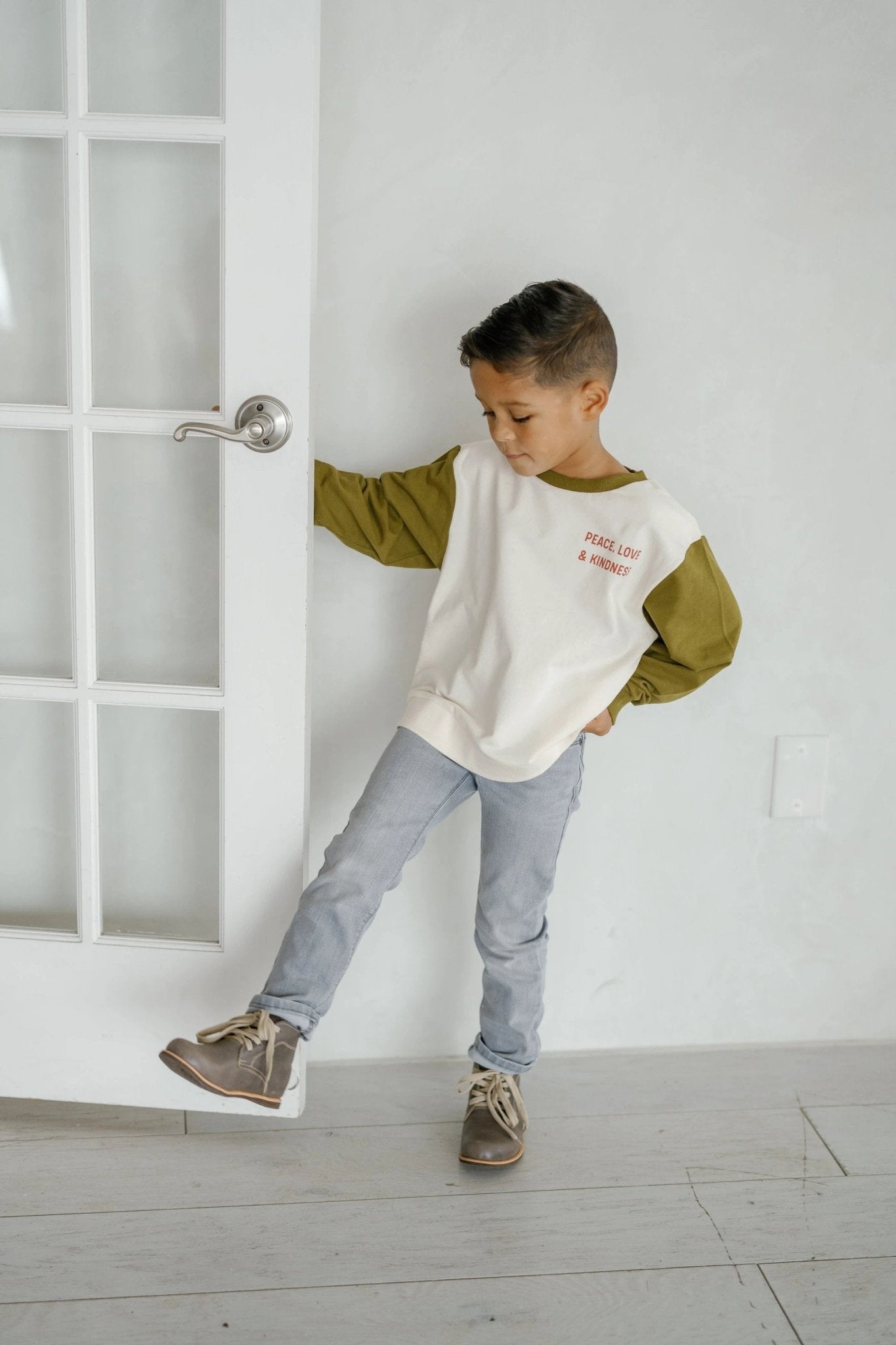 Peace, Love and Kindness Pullover by Polished Prints
