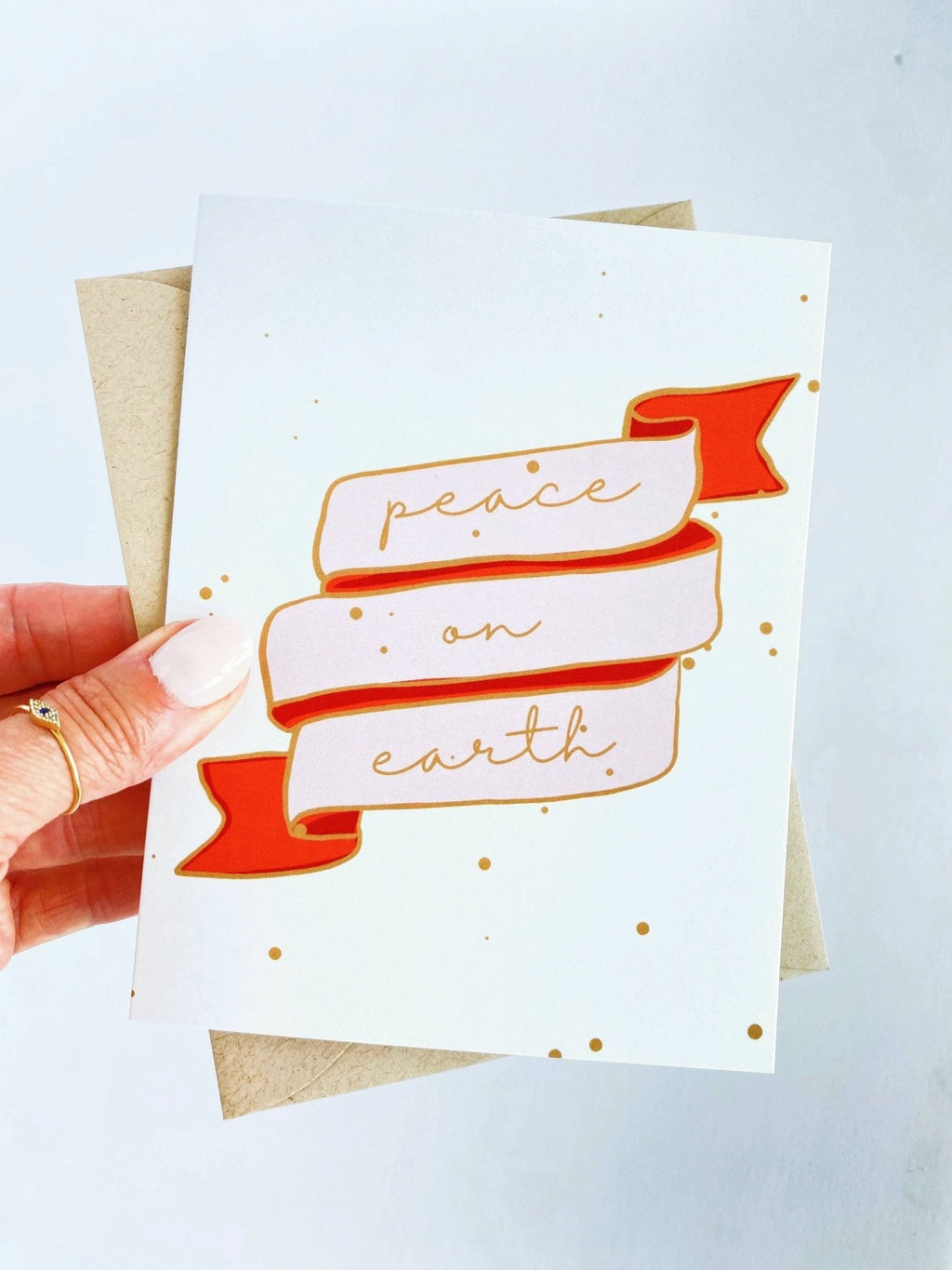 Peace on Earth Banner Christmas Card by Five Dot Post