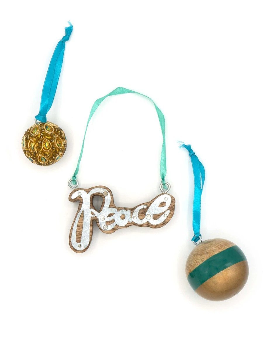 Peace Ornament Set by Fair Anita