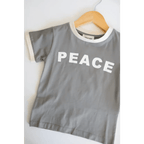 Peace Ringer T-Shirt For Kids by Polished Prints