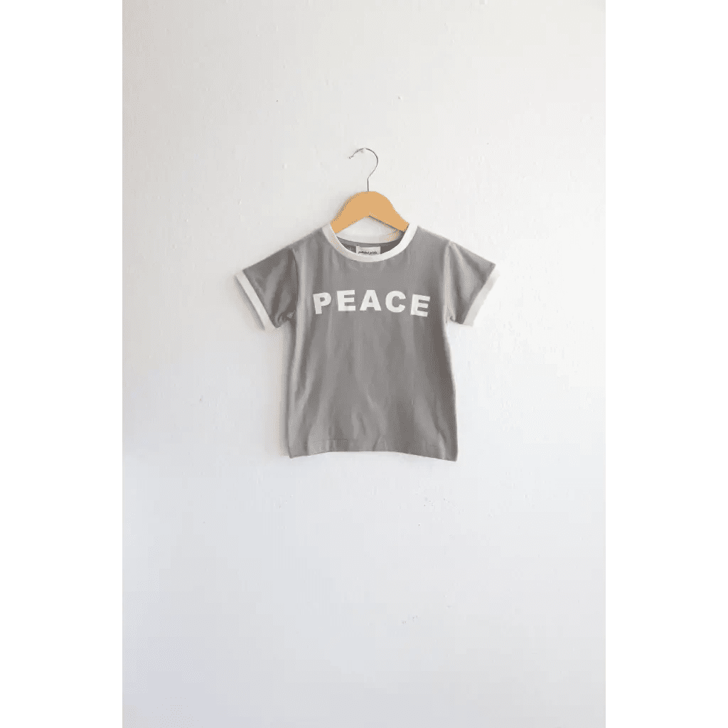 Peace Ringer T-Shirt For Kids by Polished Prints