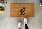 Peace Sign Doormat by Nickel Designs Custom Doormats