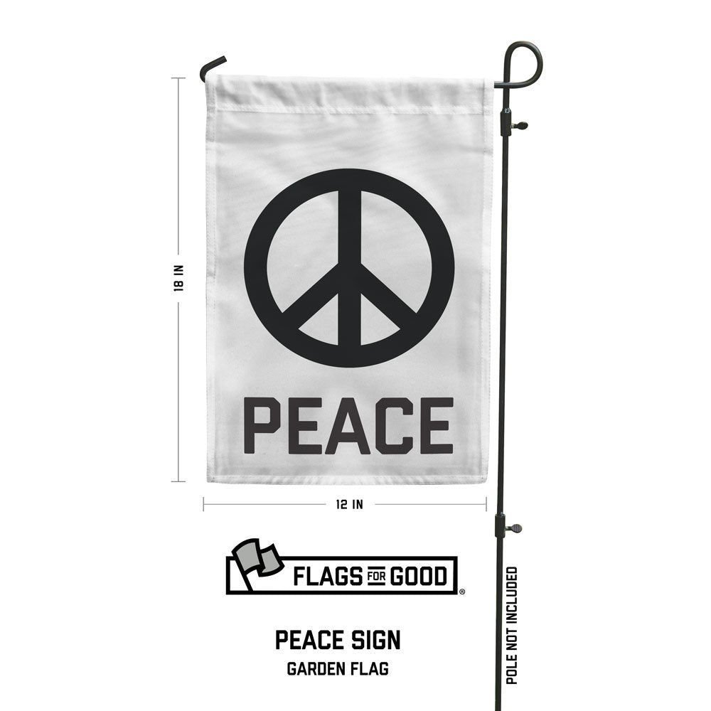Peace Sign Garden Flag Garden Flag La Vie Bien Peace Sign Garden Flag