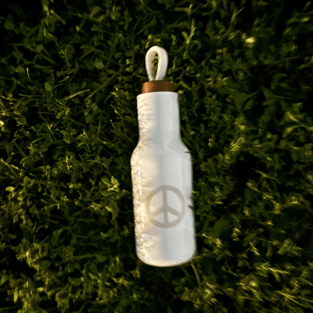 Peace Sign Stainless Steel Water Bottle | Insulated Water Canister | 20oz by The Bullish Store