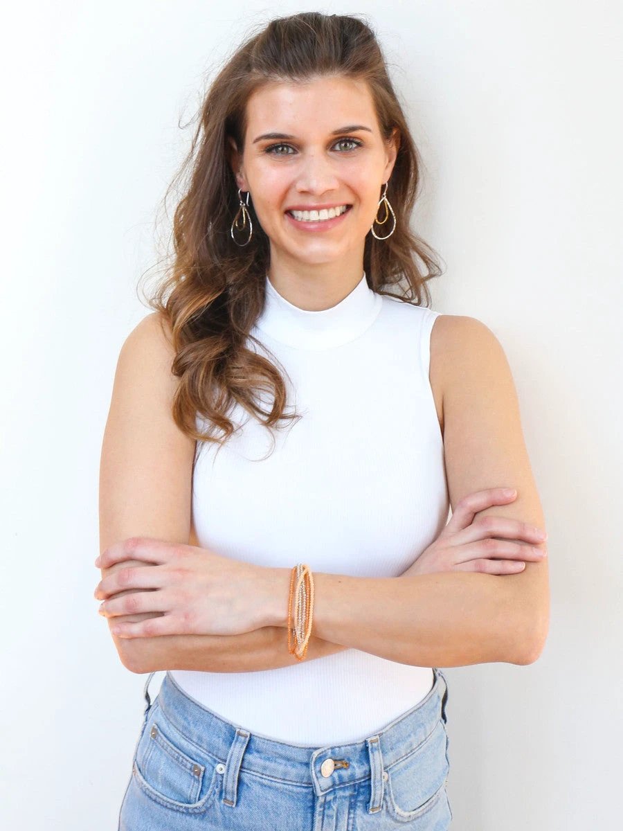 Multistrand Sparkle Bracelet - Peachy Keen by Fair Anita