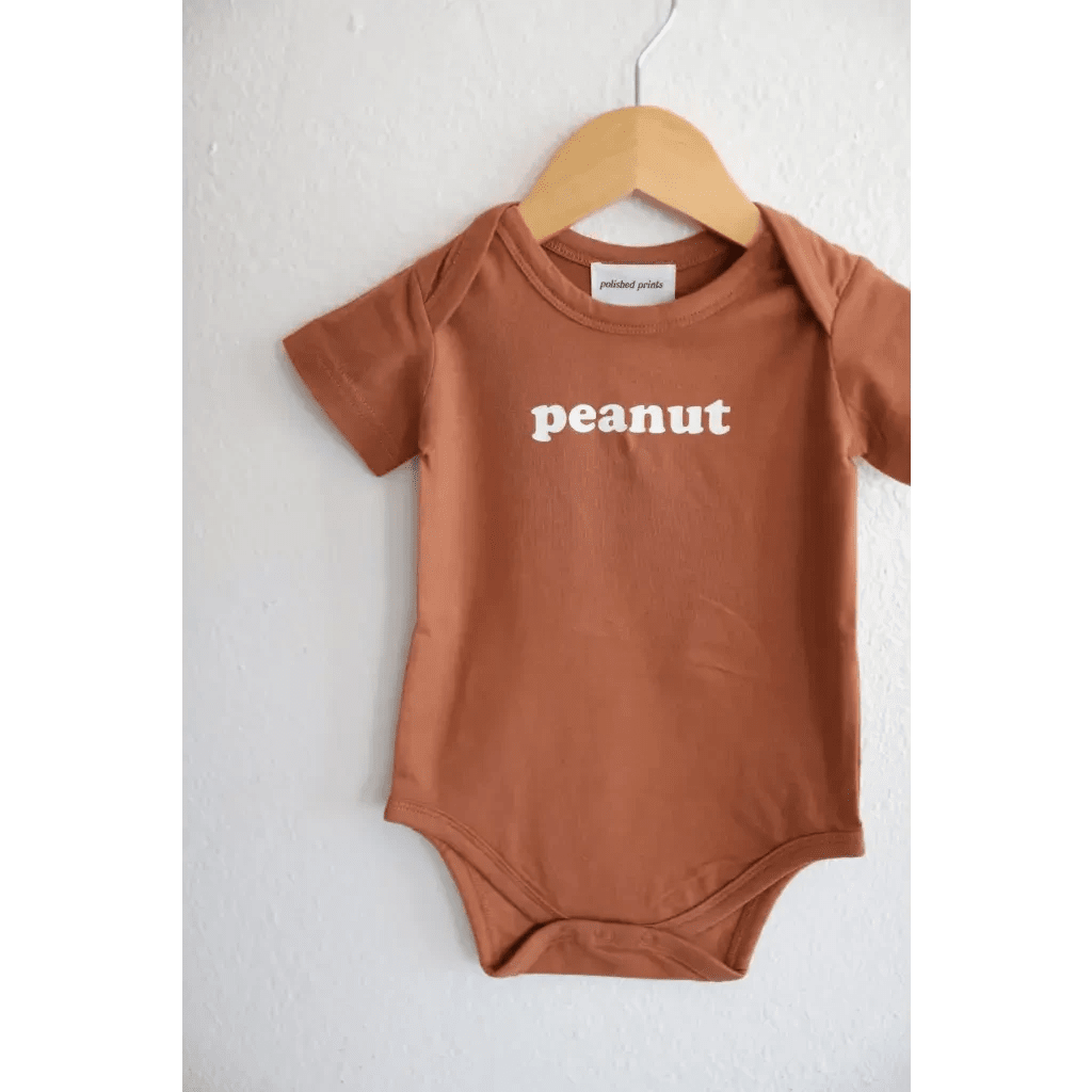 Peanut Organic Cotton Baby Onesie by Polished Prints