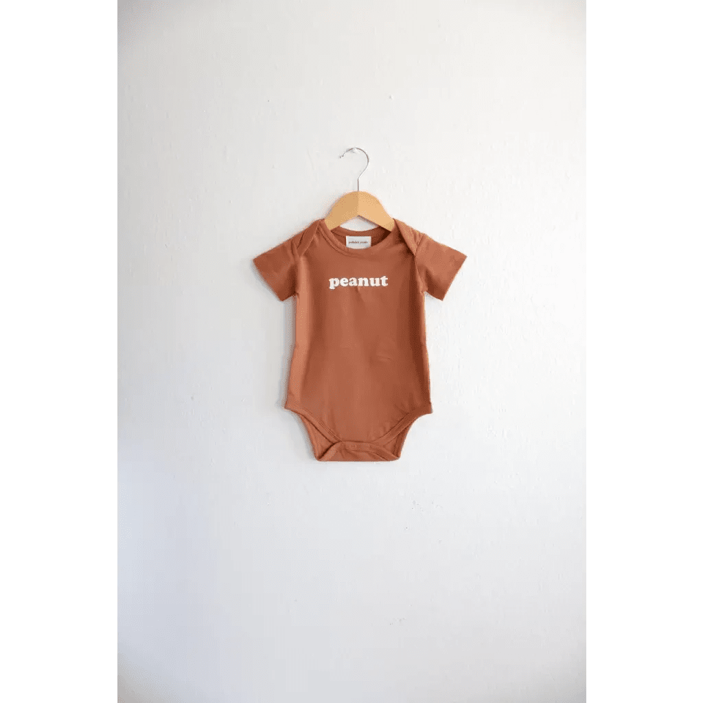 Peanut Organic Cotton Baby Onesie by Polished Prints