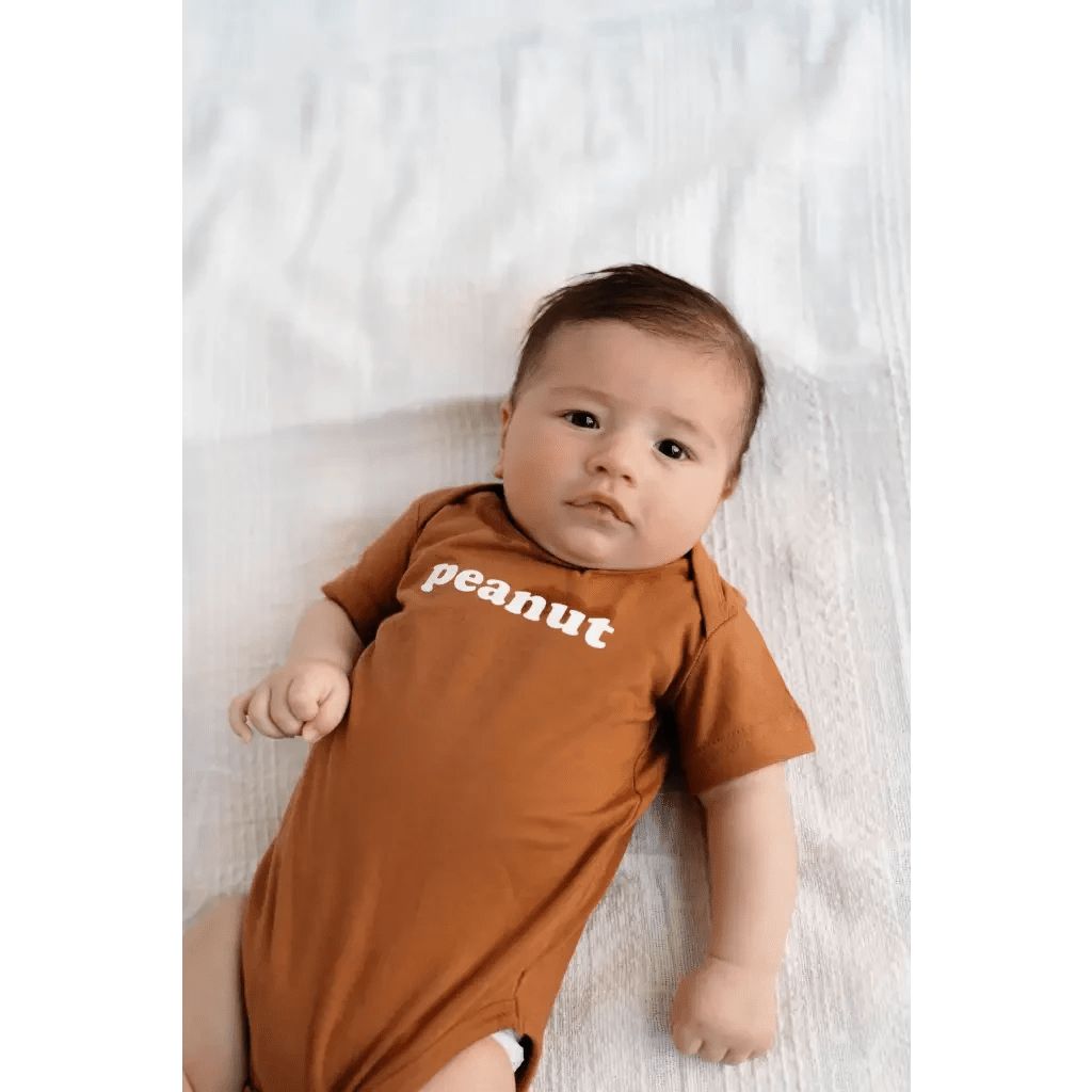 Peanut Organic Cotton Baby Onesie by Polished Prints