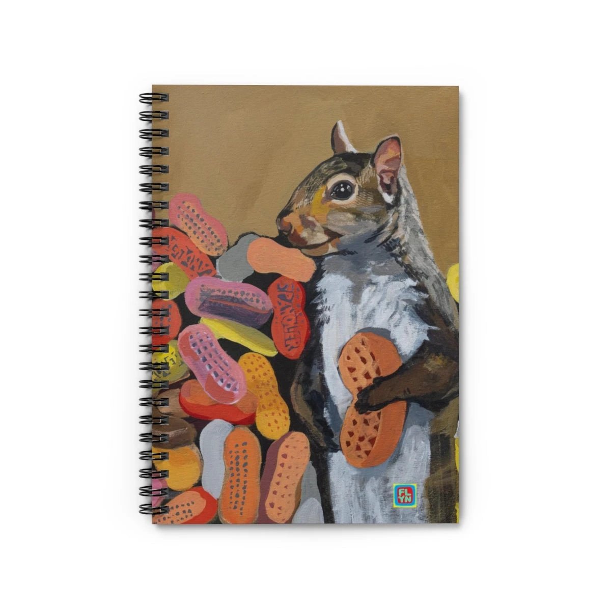 Peanut Squirrel Notebook by FLYNhats