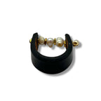 Pearl and Gold Leather Ring Rings La Vie Bien Pearl and Gold Leather Ring