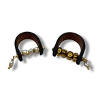 Pearl and Gold Leather Ring Rings La Vie Bien Pearl and Gold Leather Ring