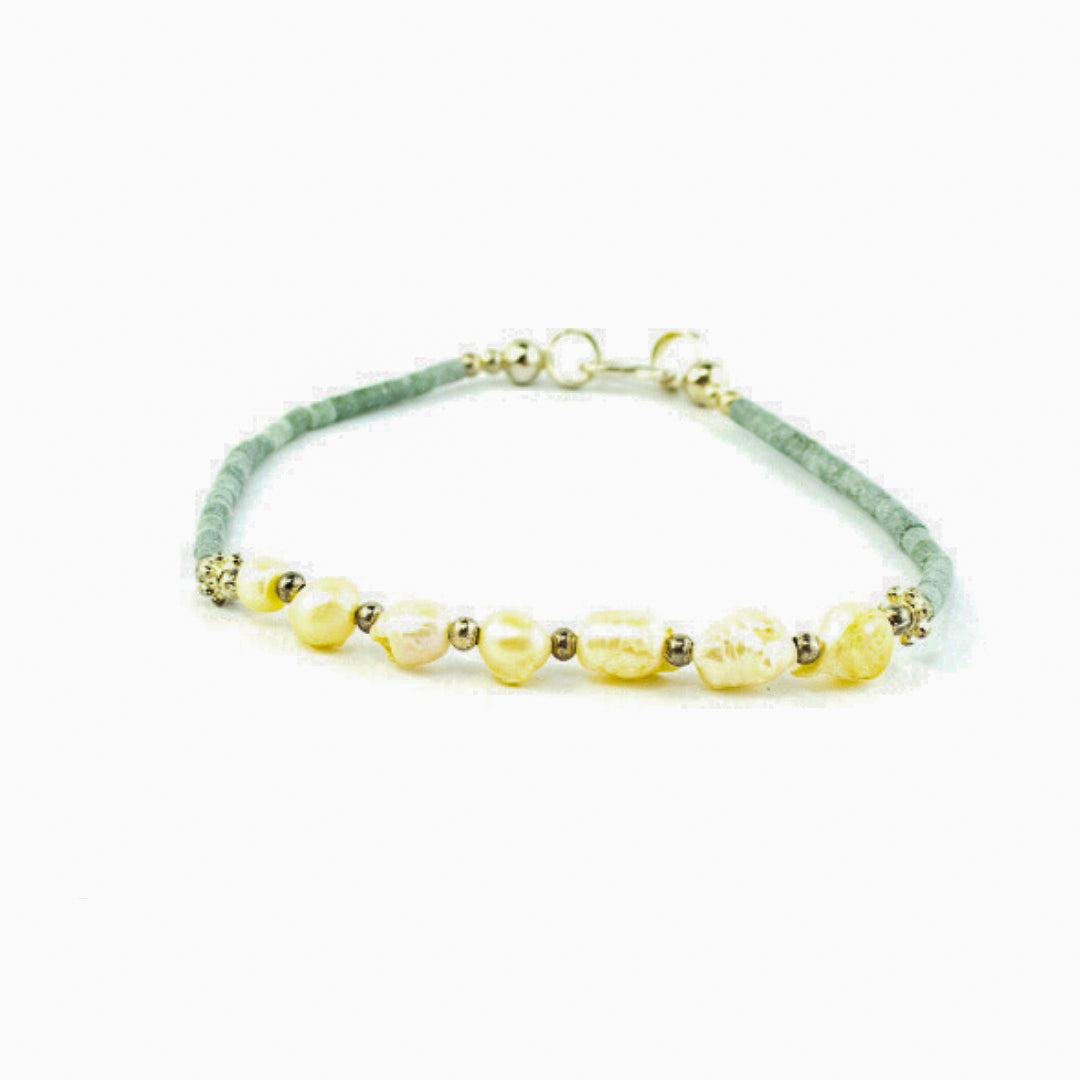 Pearl and Stone Bracelet - Thailand Jewelry La Vie Bien Pearl and Stone Bracelet - Thailand