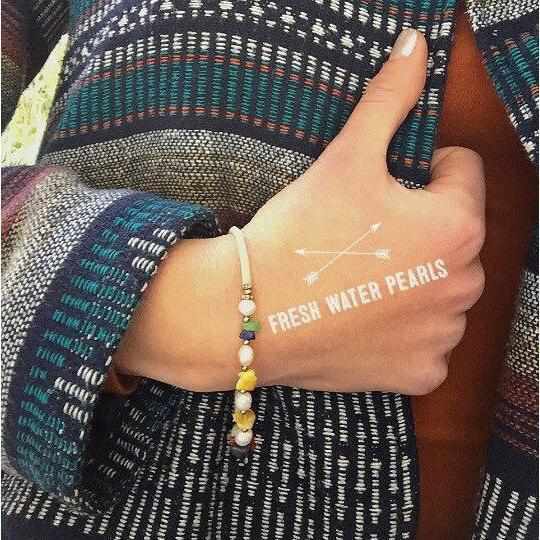 Pearl and Stone Bracelet - Thailand Jewelry La Vie Bien Pearl and Stone Bracelet - Thailand
