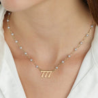 Pearl Angel Numbers Necklace
