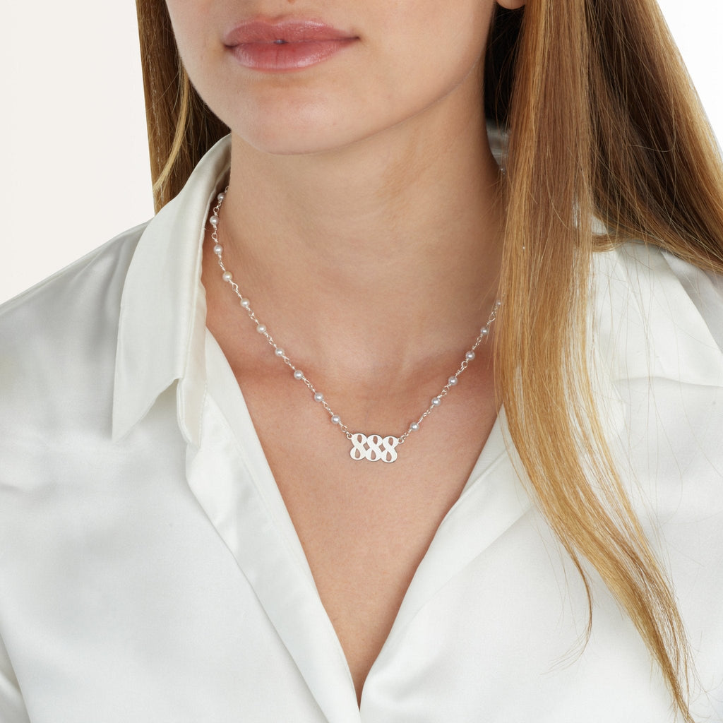 Pearl Angel Numbers Necklace La Vie Bien Pearl Angel Numbers Necklace