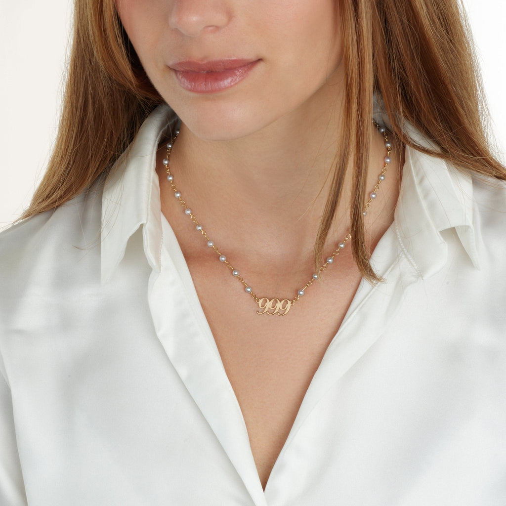 Pearl Angel Numbers Necklace La Vie Bien Pearl Angel Numbers Necklace