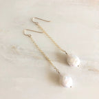 Pearl Coin Drop Earrings by Derive Jewelry