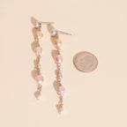 Pearl Dangle Chain Stud Earrings by Oh Clementine