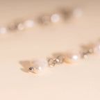 Pearl Dangle Chain Stud Earrings by Oh Clementine